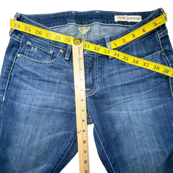 NWT Vintage Revolution Bell Flare Blue Stretch Jeans Denim 5 Pocket Sz 28 - Picture 12 of 12